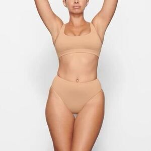 Skims Signature Swim Mid Waist Bottom Ochre Size XS